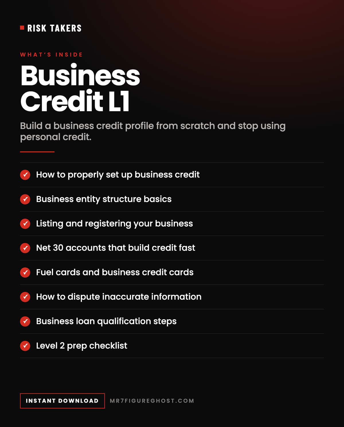 What's inside the Business Credit Starter Guide