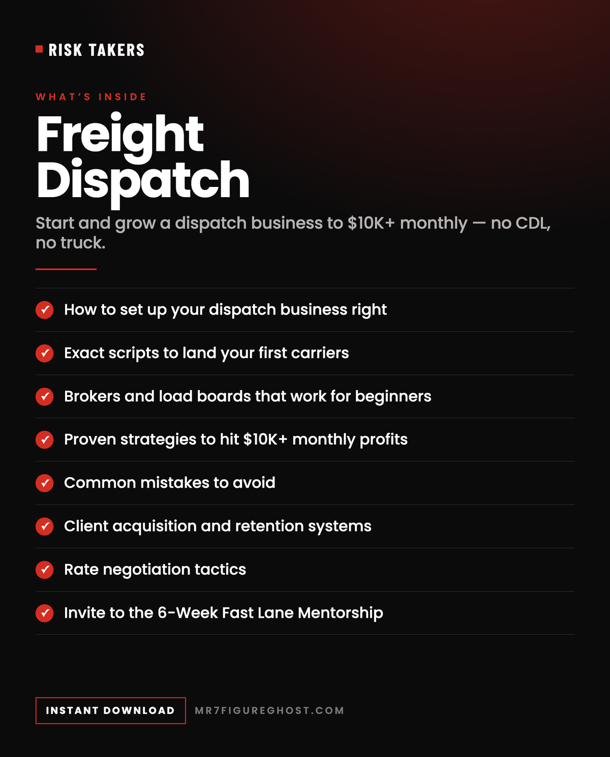 What's inside the Freight Dispatch Blueprint