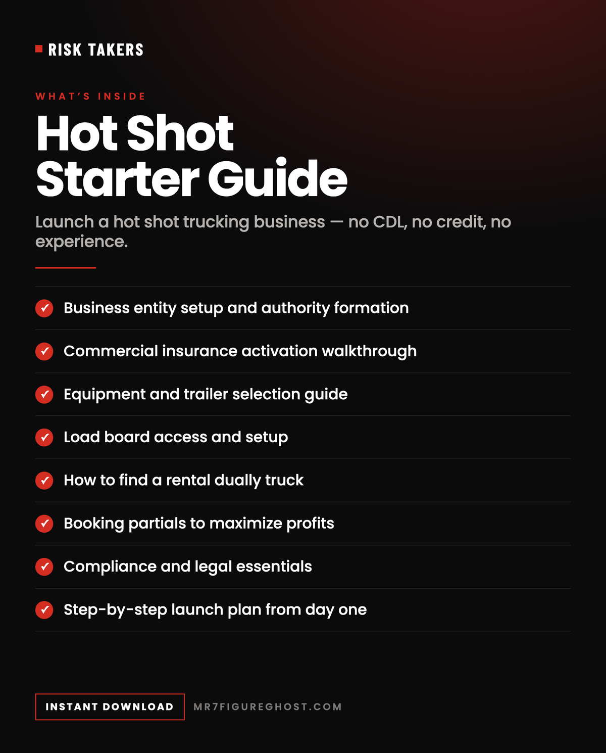 What's inside the Hot Shot Trucking Starter Guide